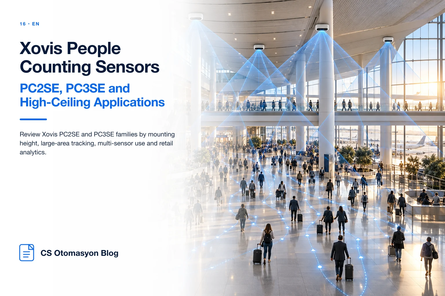 Xovis People Counting Sensors: PC2SE, PC3SE and High-Ceiling Applications