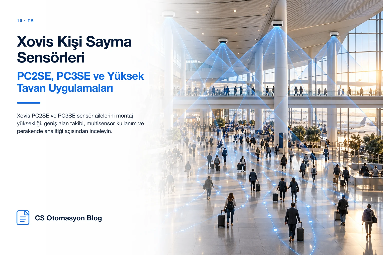 Xovis Kişi Sayma Sensörleri: PC2SE, PC3SE ve Yüksek Tavan Uygulamaları