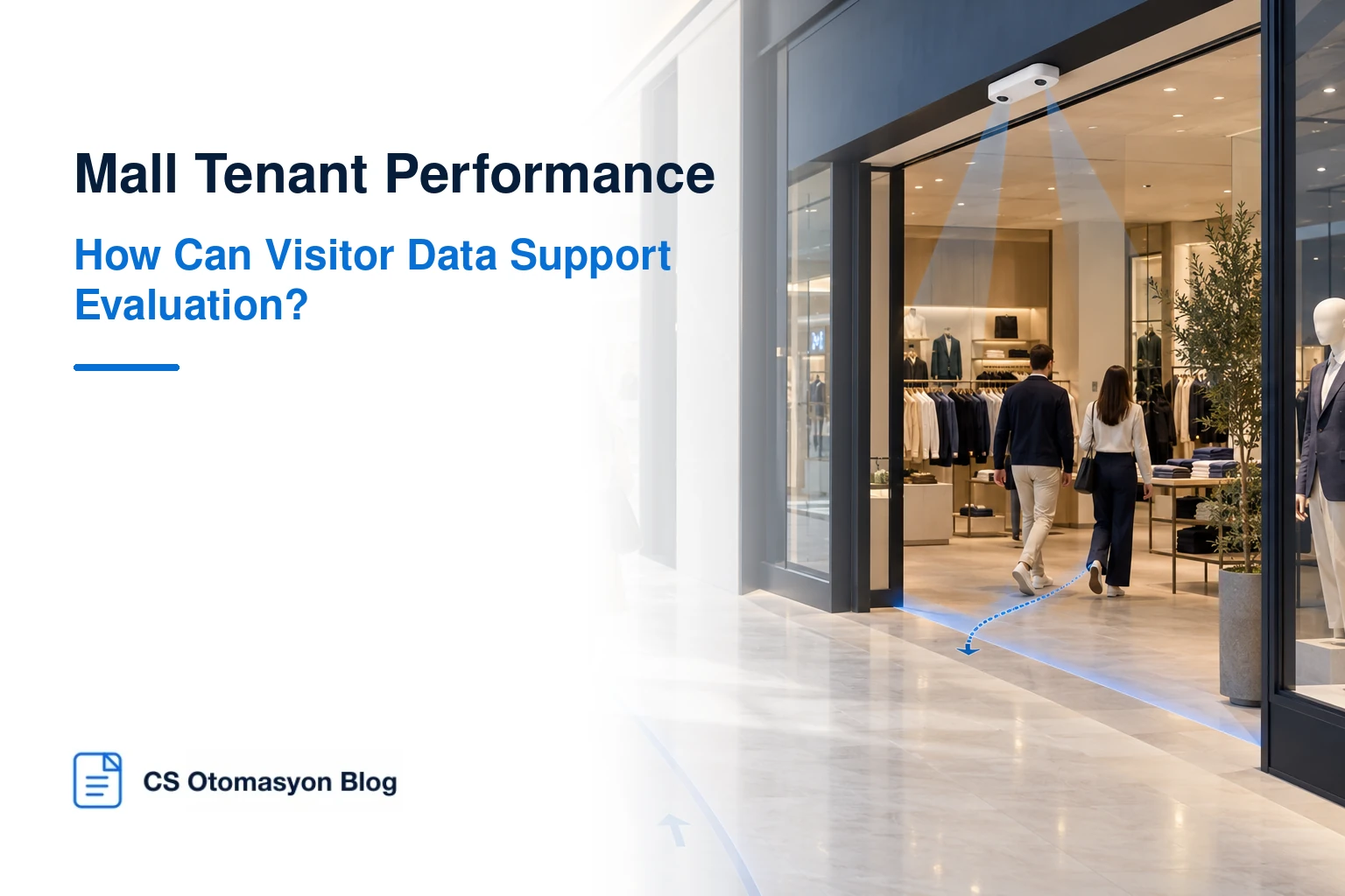 Visitor flow outside stores and shopping mall tenant performance analysis