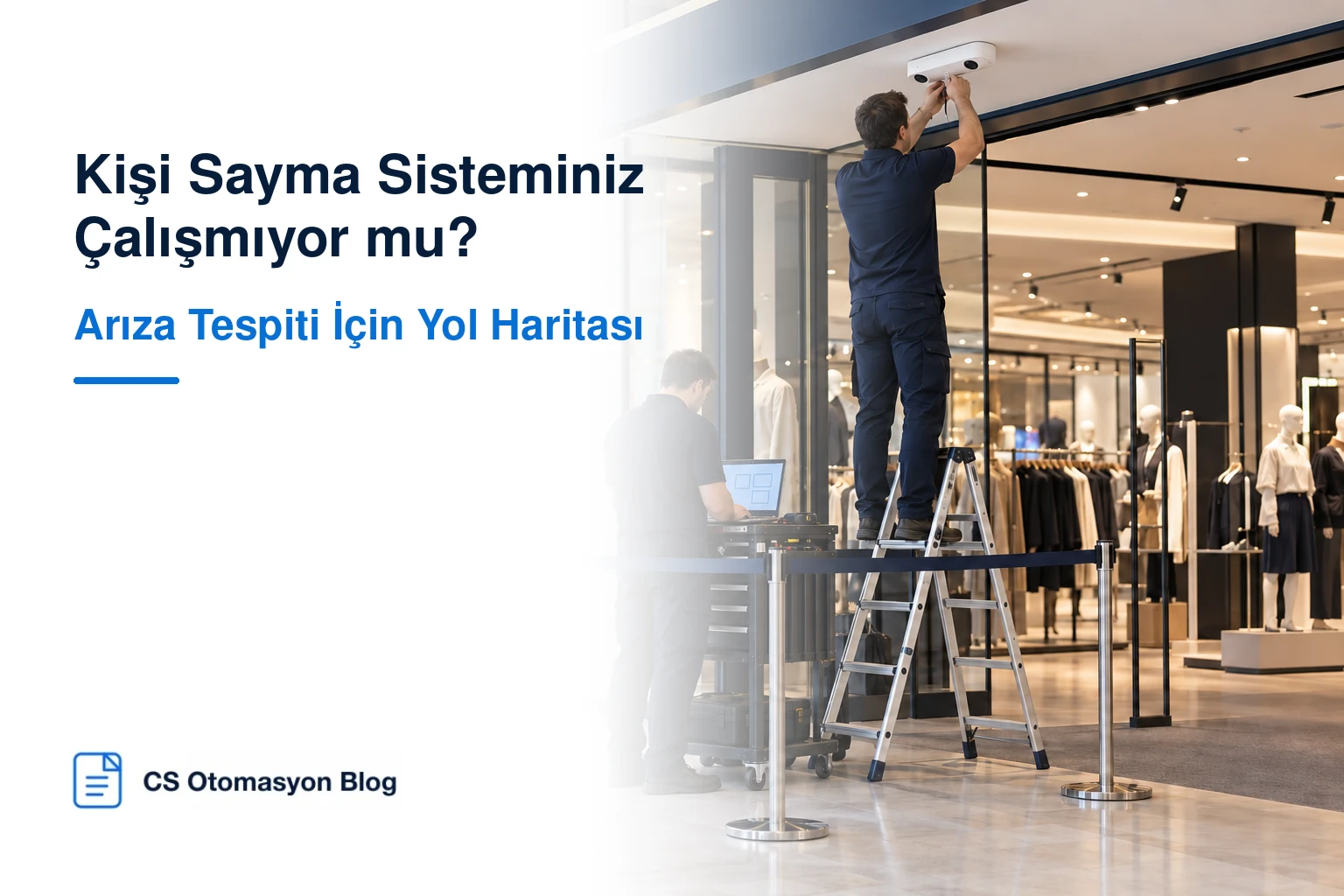 Mağaza girişindeki kişi sayma sensöründe teknik arıza kontrolü