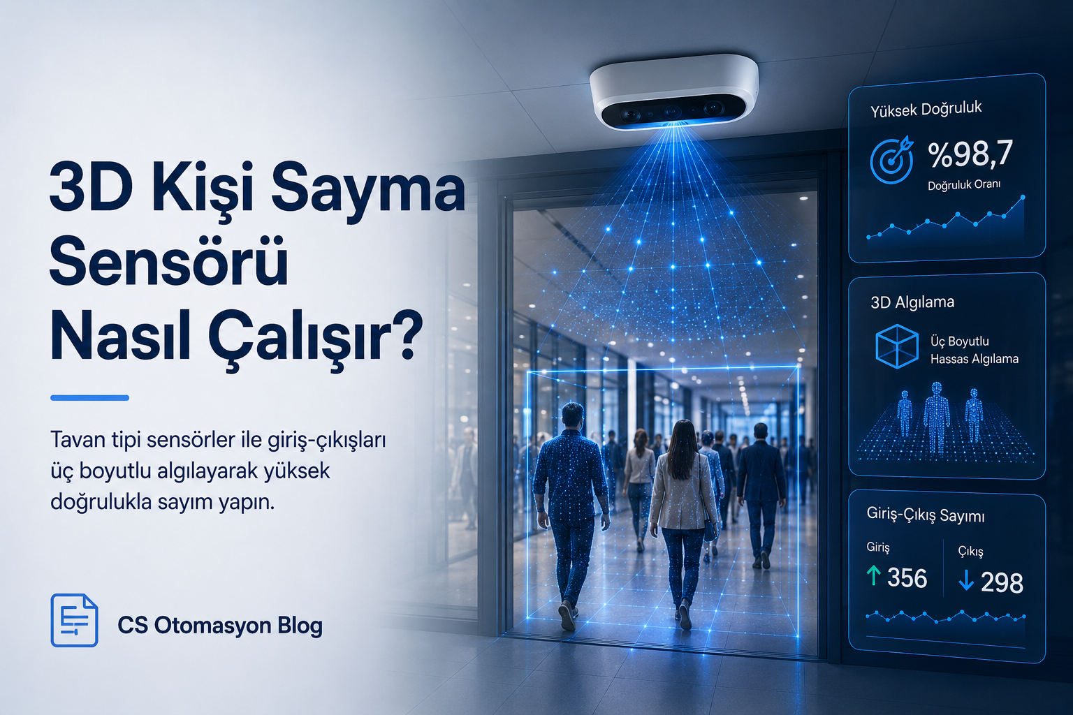 3D kişi sayma sensörü ve derinlik algılama teknolojisi