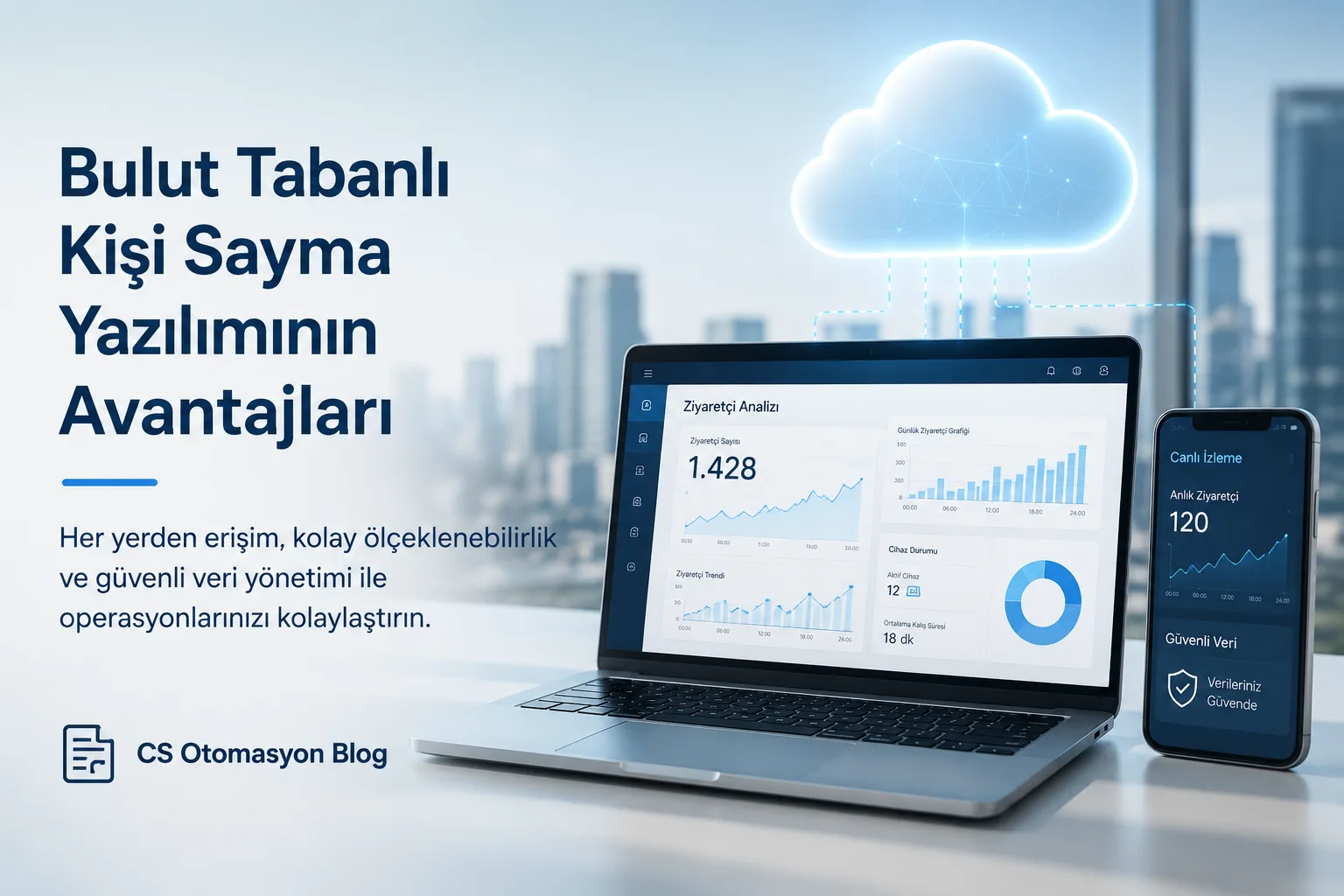 Bulut tabanlı dashboard üzerinde kişi sayma ve şube trafik raporları
